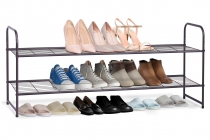 KEETDY 2-Tier Long Shoe Rack for Closet Entryway Shoe Organizer 