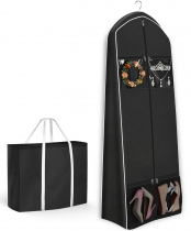 KEETDY Portable 70" Wedding Dress Garment Bag Travel with Bride Tote Bag
